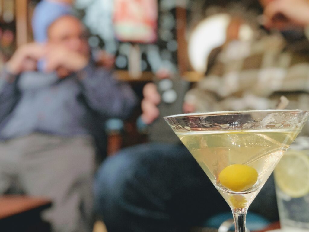 dry january. enjoying a martini in spain.